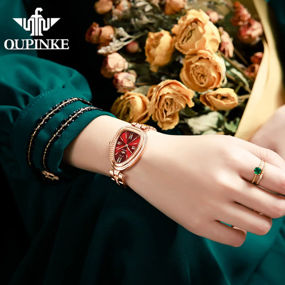 OUPINKE Quartz Wtch for Women Swiss Certification Wristwatch
