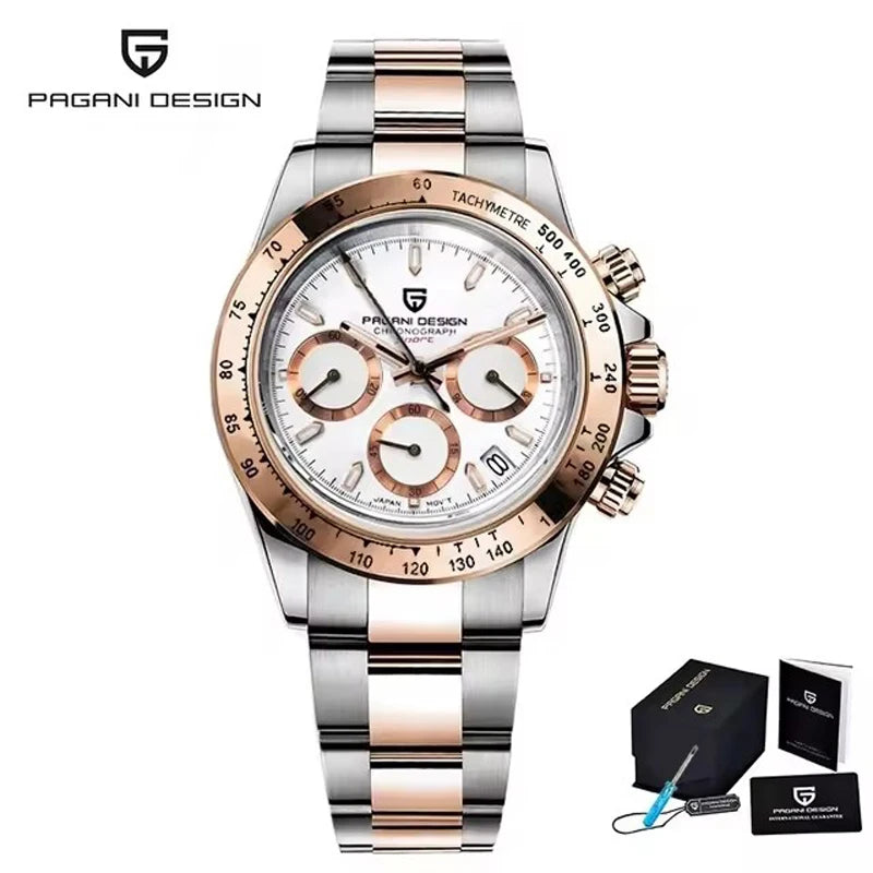 PAGANI DESIGN Men Automatic Watches Top Brand Luxury Quartz Watch For Men Chronograph Sapphire VK63 Wristwatch Reloj Hombre 2024