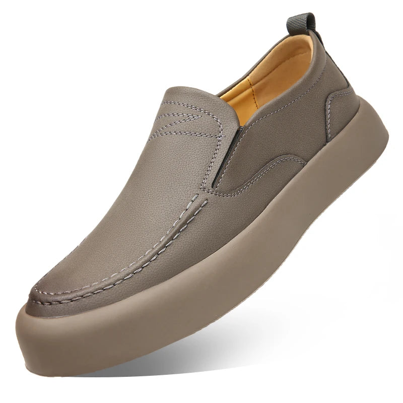 Luxury Brand Designer Men's Shoes Genuine Leather Slip On Loafers Mocasines Summer Breathable Driving Shoes Walking Men Sneakers