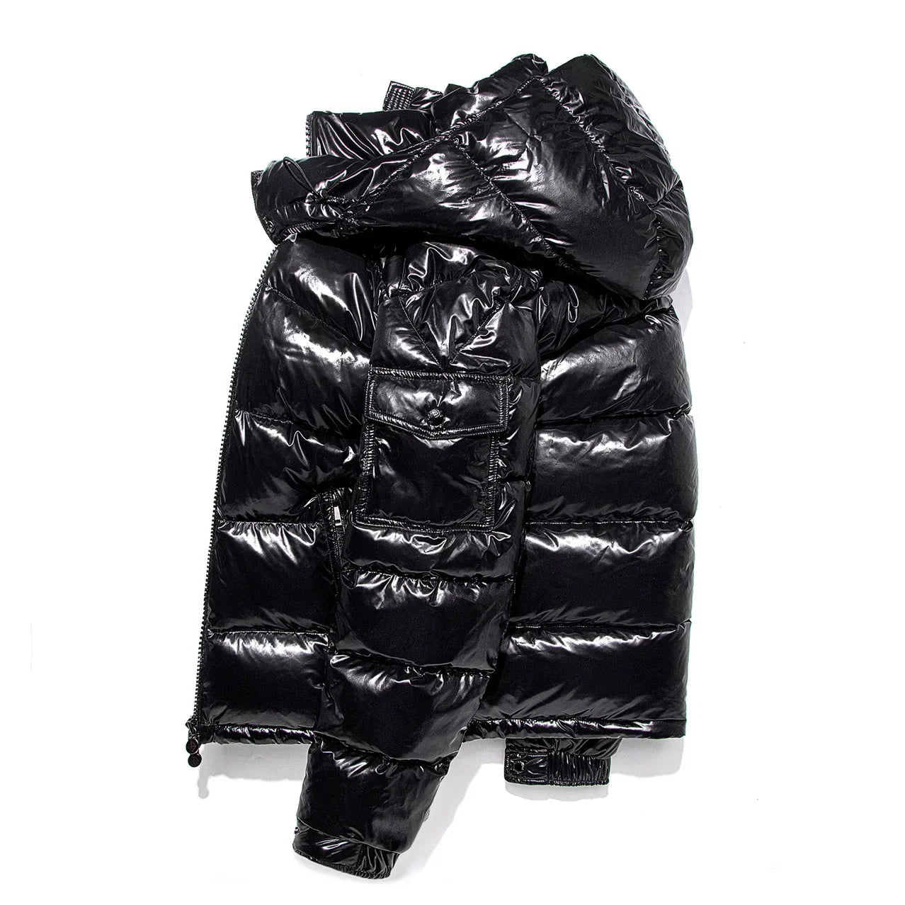 White Duck Down Jackets Winter Hooded Shiny Down Coats Mens Casual High Quality Outdoor Windproof Parka Thicken Warm Puffer Tops