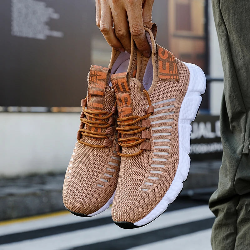 Fashion Men's Shoes Sneakers 2024 Lightweight Platform Mesh Breathable Summer Hollow Casual Outdoor Running Vulcanized Shoes