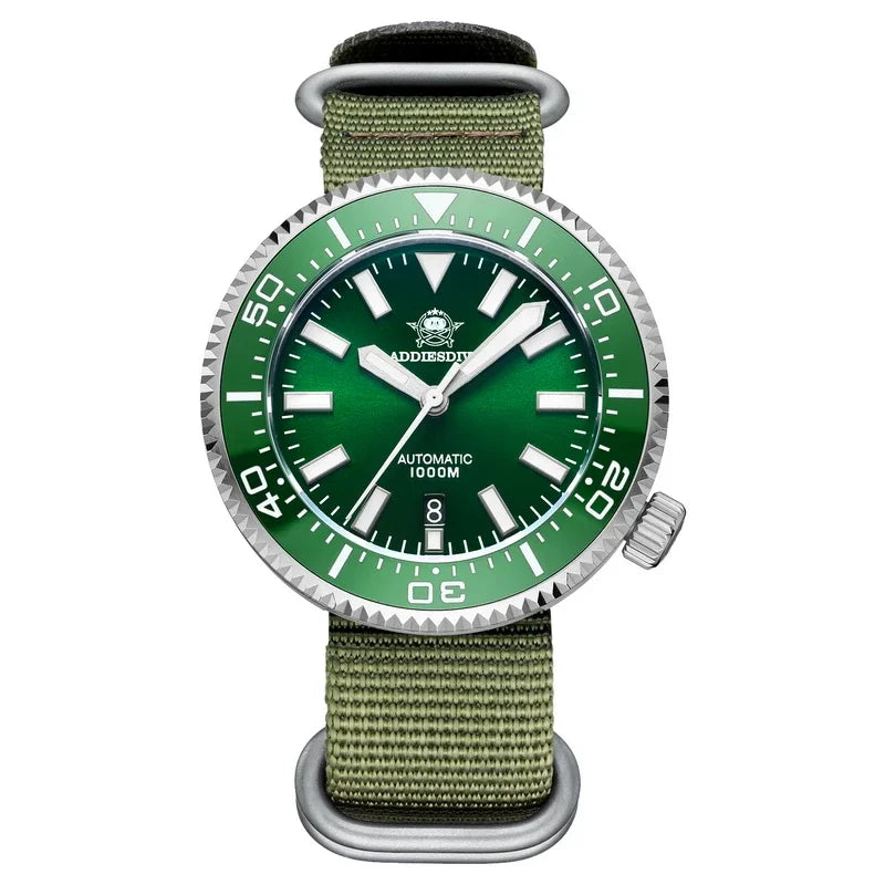 ADDIESDIVE MY-H6 1000m Men's Diving Watch Sapphire Glass Automatic Mechanical Wristwatch Super Luminous Calendar Luxury Watches