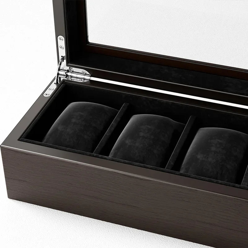 Watch Box Storage Case Wood Watch Boxes Organizer for Men Mechanical Wrist Watches Transparent Skylight Display Collection Gift