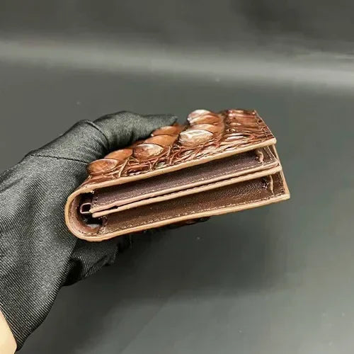New Fashion Business Men's Alligator Wallets Crocodile Genuine Leather Short Organizer Wallet Boy Brand Luxury Card Holder Purse