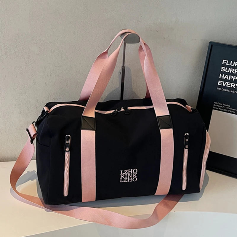 Fashion Travel Bags For Women Large Capacity Men's Sports bag Waterproof Weekend Sac Voyage Female Messenger Bag Dry And Wet