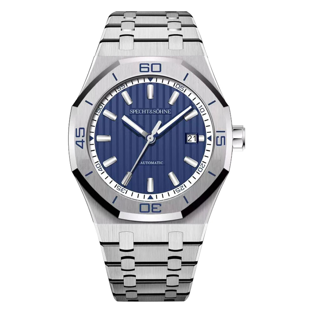 New Luxury Specht & Söhne Automatic Mechanical Watches Japan 8215 Movt Stainless Steel Watch Sapphire Crystal Waterproof 40MM