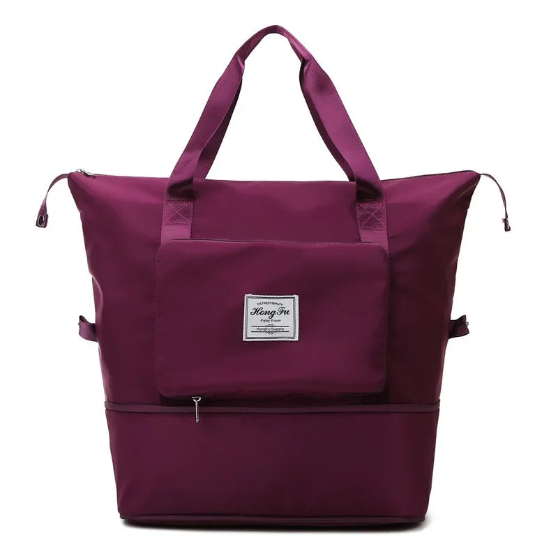 Customizable Women Foldable Large Capacity Women Gym Bags Shoulder Bag Women Training Travel Handle Handbag