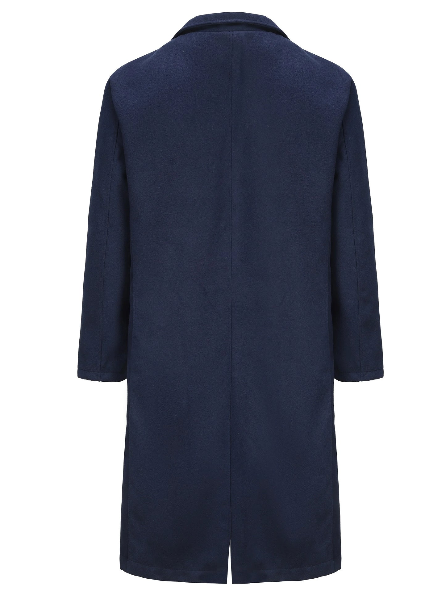 New men's coat British style long casual windbreaker autumn and winter aura commuter top coat for men