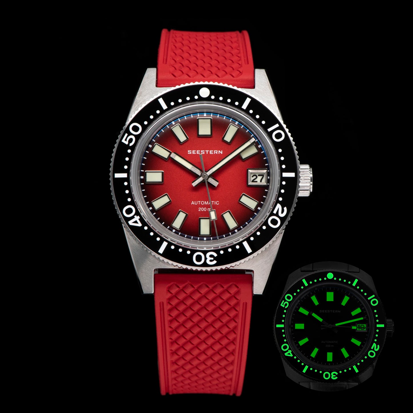 SEESTERN Diving Watch 62MAS Automatic Mechanical Men of Wrist Watches Japan NH35 Movement Sapphire Glass Bracelet Luminous Bezel