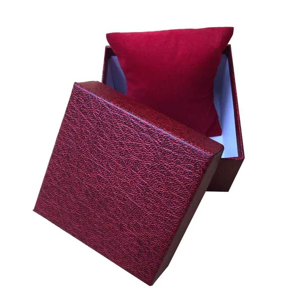 1 Pc Watch Box Organizer Packaging with Pillow Faux Leather Jewelry Wrist Watches Holder Display Storage Box Organizer Case Gift