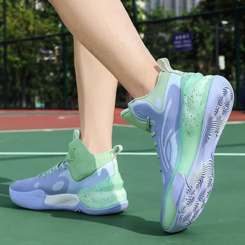 Good Quality Mens Basketball Sneakers Gym Non-slip Training High Top Breathable  Sports Shoes