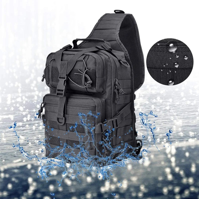 Sling Backpack Molle Waterproof Rucksack Bag Shoulder Bags Hiking Camping Travelling Backpacks Chest Bags