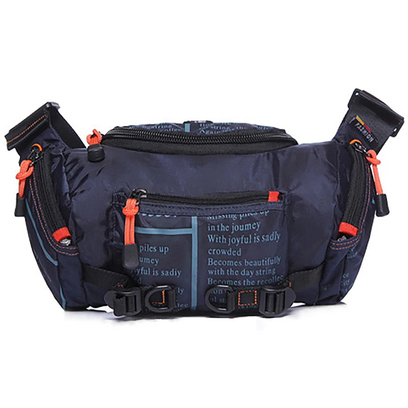 Waterproof Men Waist Chest Pack Hip Bum Travel Multi-Function Pouch Pocket Casual Male Oxford Belt Shoulder Messenger Fanny Bag