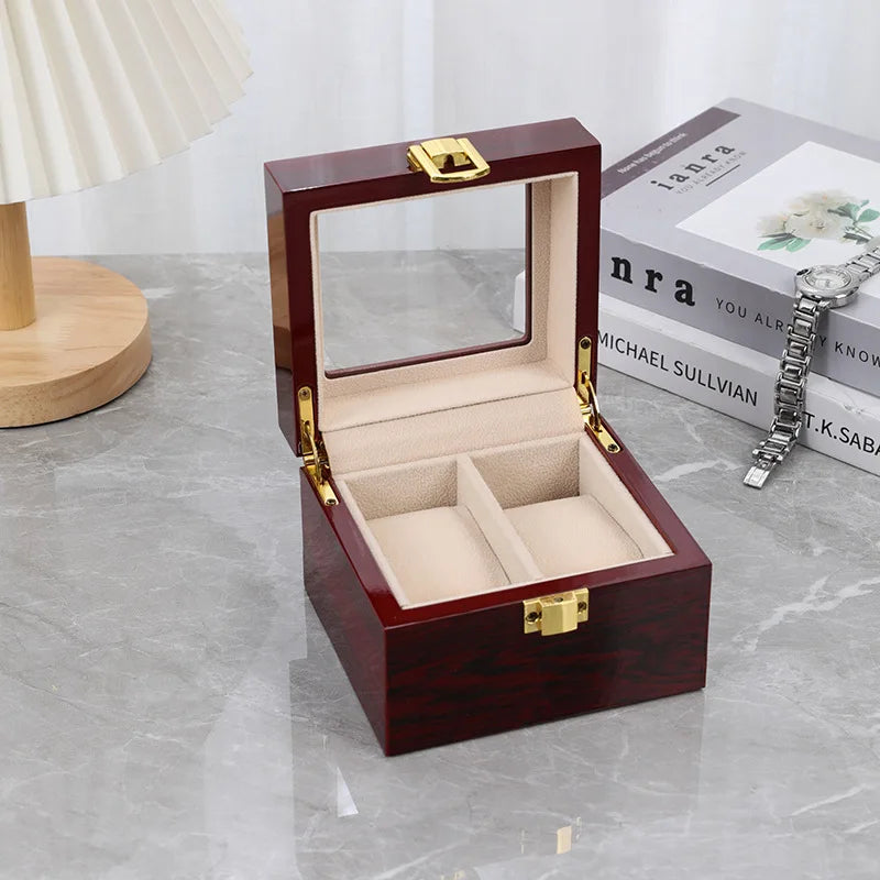 Watch Boxes 2/3/5/6/10/12 Grids Luxury Wooden Watch Organizers  Wood Holder Boxes for Men Women Watches Jewelry Display