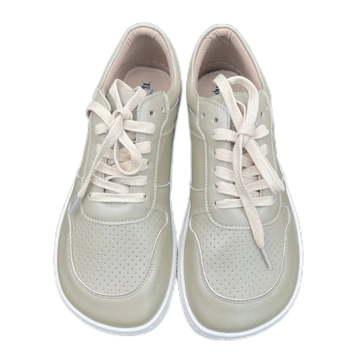 Tipsietoes 2025 Barefoot Genuine Leather Sneaker For Women Men Flat Soft Zero Drop Sole Wider Toe Box Flexible Light Weight