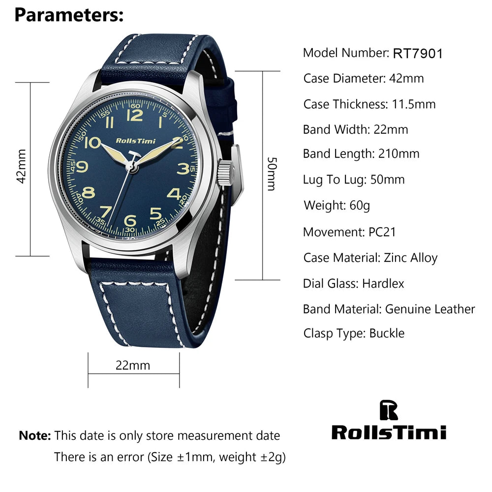 2025 New Men's Quartz Watch Waterproof top brand Luxury Fashion Sport Luminous watch for Men Leather strap