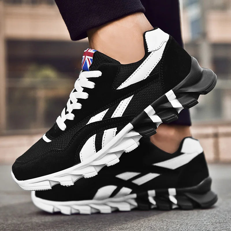 Men Sports Running Shoes Marathon Air Cushion Breathable Lightweight Mens Outdoor Hiking Athletic Nonskid Blade Sneakers Jogging