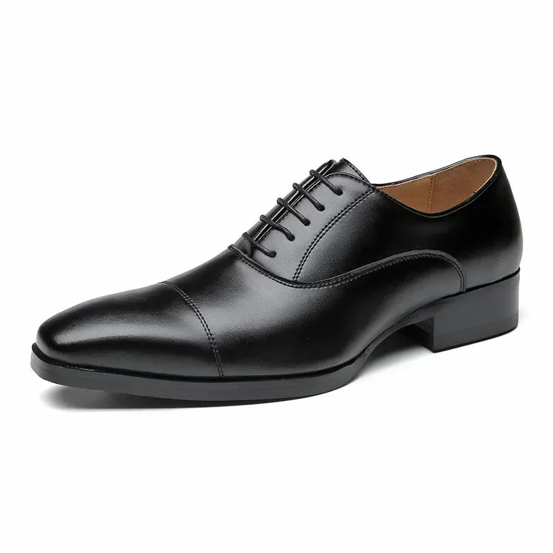 High Quality Italian Oxford Shoes for Men Luxury Leather Wedding Shoes Classic Square Toe Dress Shoes Plus Size 39-47