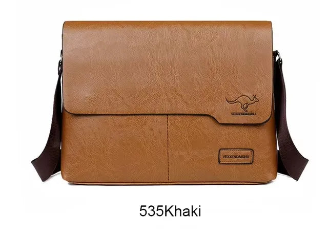 Men Shoulder Bag For IPAD Leather Business Handbag Men Messenger Bag Large Side Sling Bag Fashion Man Crossbody Briefcase