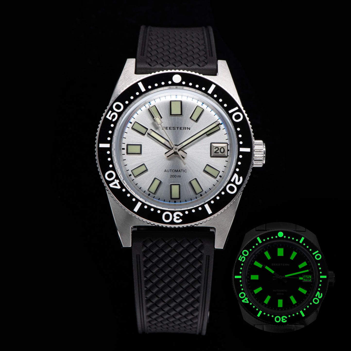 SEESTERN Diving Watch 62MAS Automatic Mechanical Men of Wrist Watches Japan NH35 Movement Sapphire Glass Bracelet Luminous Bezel