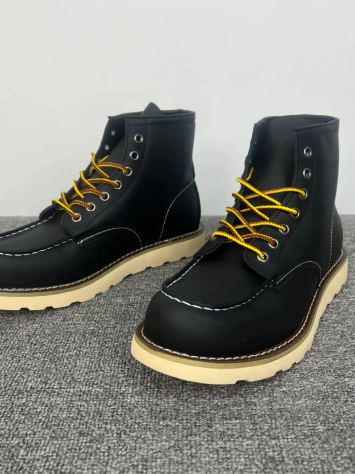 Authentic American Retro  Boots Men's Genuine Leather Workwear Boots Autumn Winter High Top oes