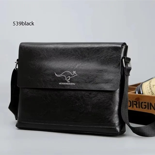 Men Shoulder Bag For IPAD Leather Business Handbag Men Messenger Bag Large Side Sling Bag Fashion Man Crossbody Briefcase
