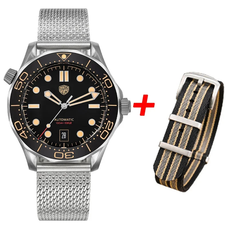 Watchdives WD007 Titanium 42mm Men Dive Watch NTTD NH35 Automatic Movement Domed Sapphire C3 luminous Watches 200M Waterproof