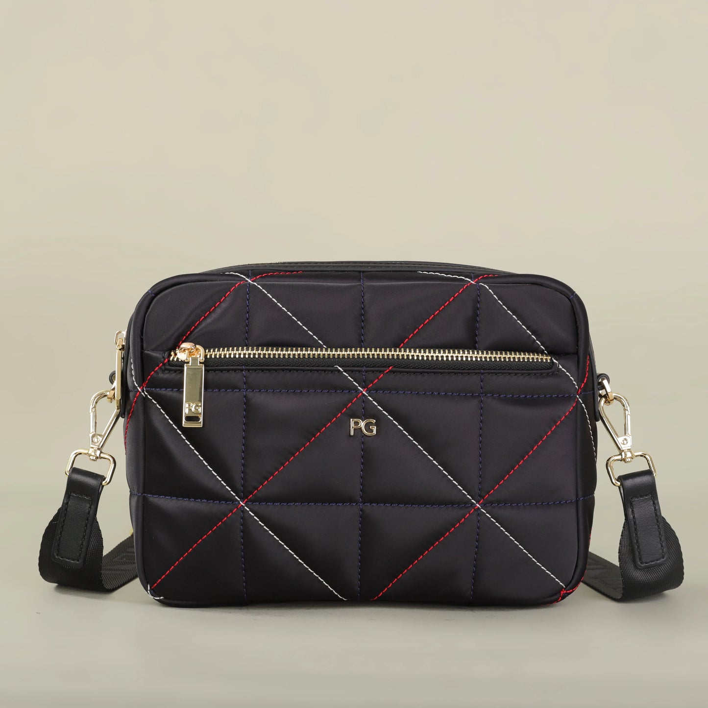 PG nylon fabric multi-functional waterproof folding new design fashion square crossbody bag
