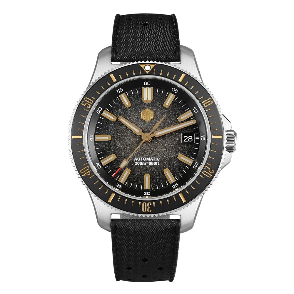 2025 San Martin New 40mm Diver Watch Stainless Steel NH35 Automatic Mechanical 200m Waterproof Men Timepiece Luminous SN0118G-B