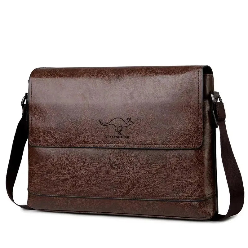 Men Shoulder Bag For IPAD Leather Business Handbag Men Messenger Bag Large Side Sling Bag Fashion Man Crossbody Briefcase