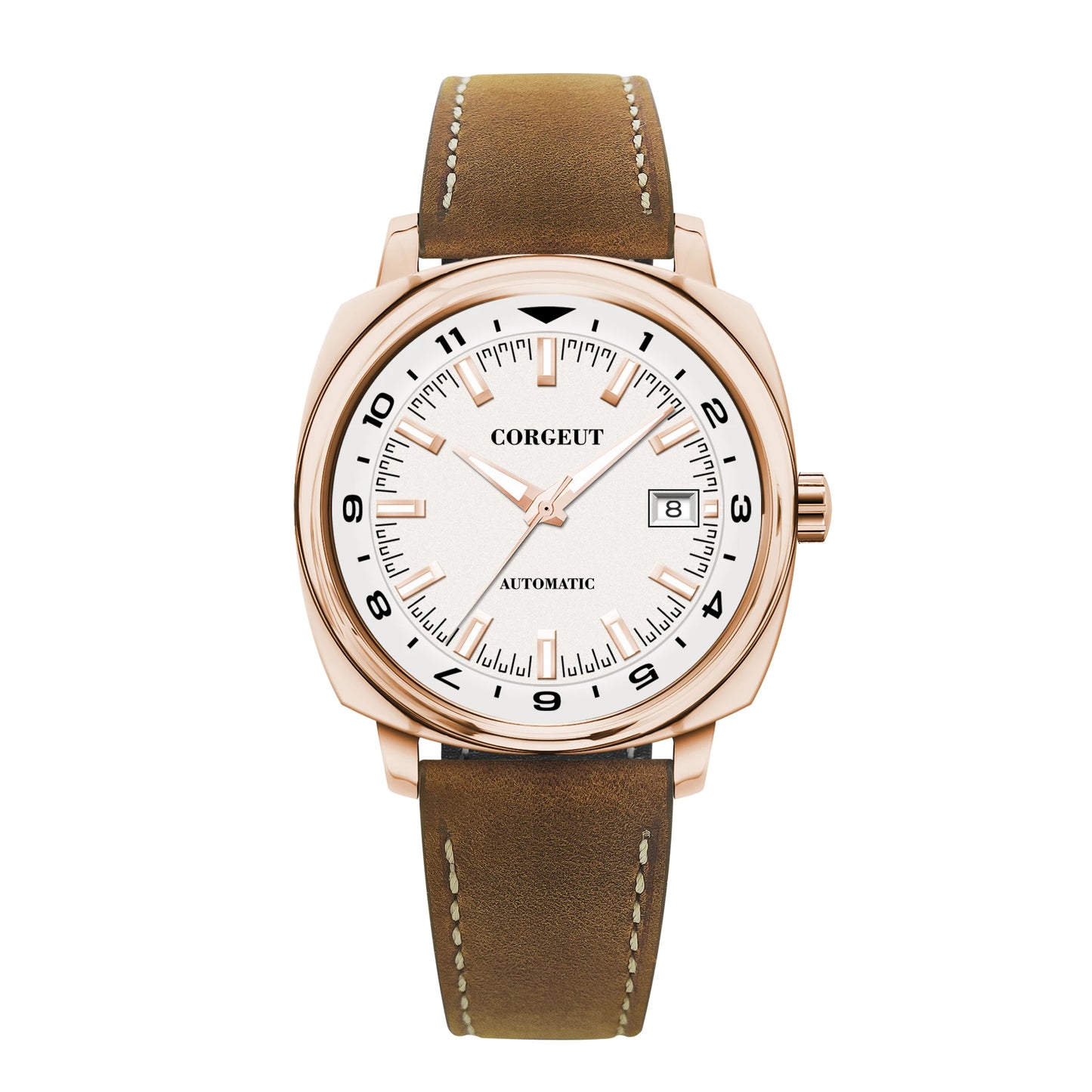 CORGEUT 42mm Classic Square Mechanical Watches for Men Japan NH35 Movement Sport Luxury Clock Pilot Men Wristwatch