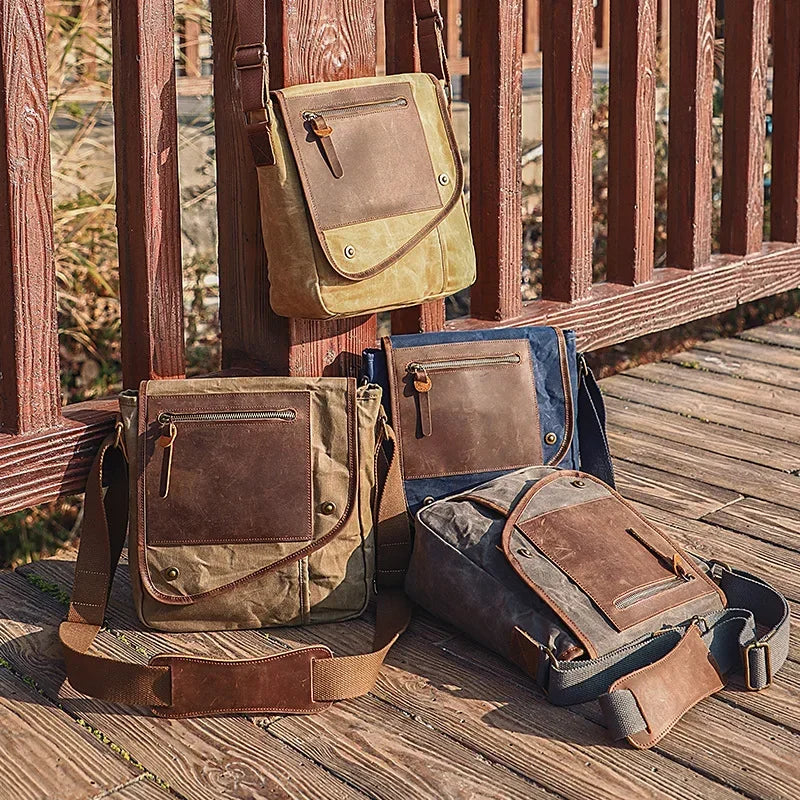 M532 New Arrive Multifunction Casual Vintage Messenger Bag Men's Shoulder Bag Batik Waterproof Canvas Bag Cross Body Sling Bags