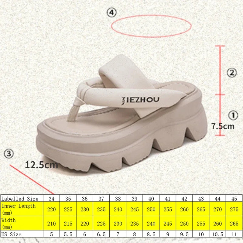 Koznoy 7.5cm Peep Toe Sheepskin Flip Leather Hollow Fashion Sandals Slippers Mary Jane Designer Women Summer Flats Loafer Shoes