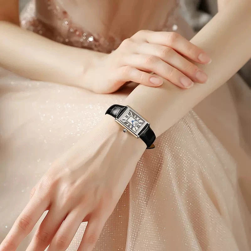 CARNIVAL Womens Fashion Square Quartz Watch Ladies Brand Luxury Waterproof Ultra Thin 5mm Dress Wristwatch for Women Reloj Mujer