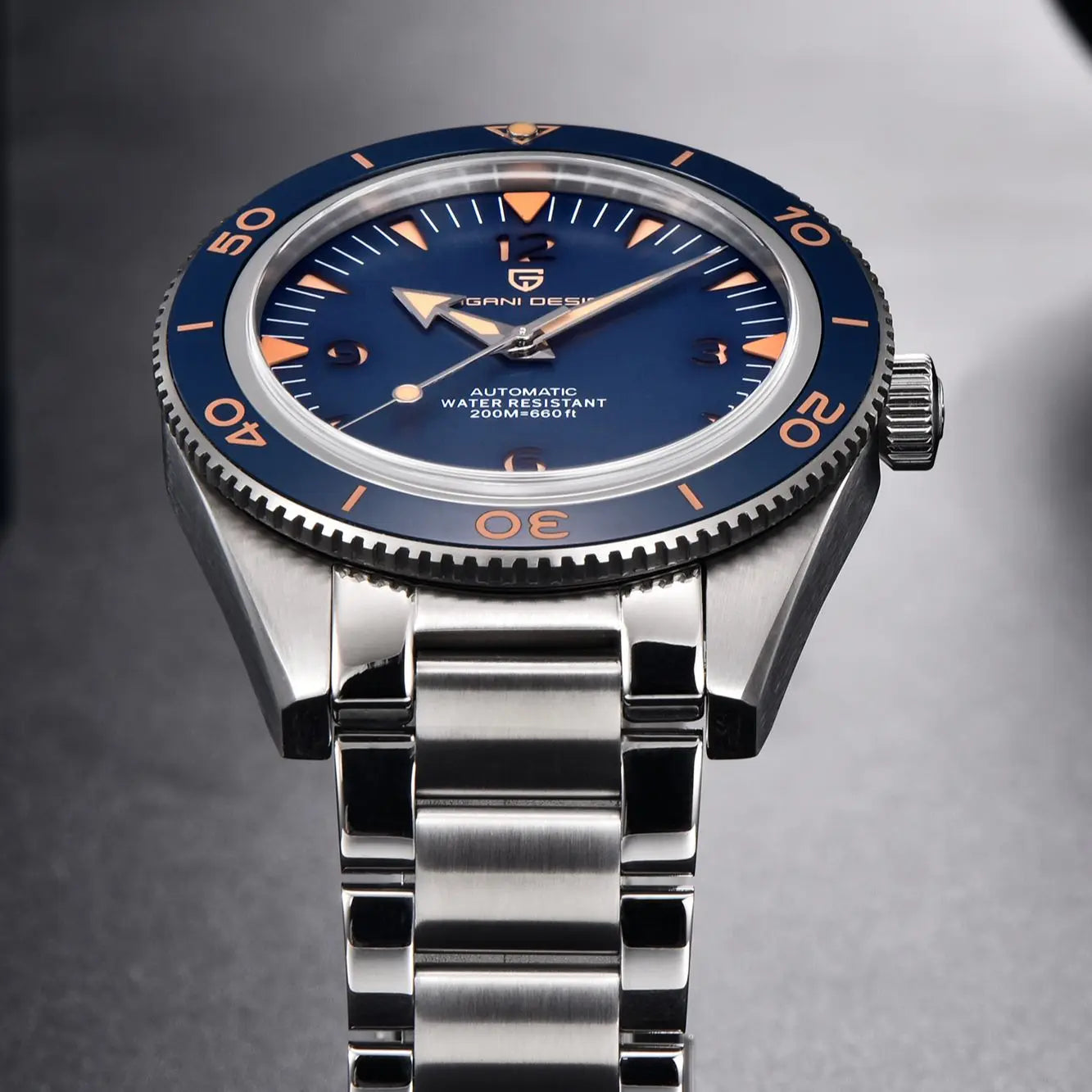 PAGANI DESIGN NH35 Automatic Men Mechanical Watches 200m Waterproof Sapphire Ceramic Diving Stainless Steel Clock V3