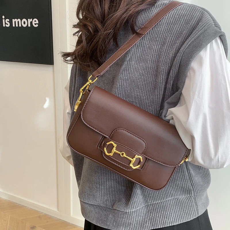 Elegant Leather Handbag For Women - Designer Crossbody Shoulder Bag Ladies Tote Premium Messenger Purse