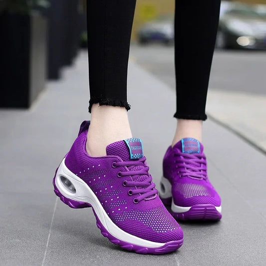 Woman Sneakers Fashion Casual Shoes Summer Cushion Mesh Female Shoes Comfortable Breathable Heightening Sneakers for Women