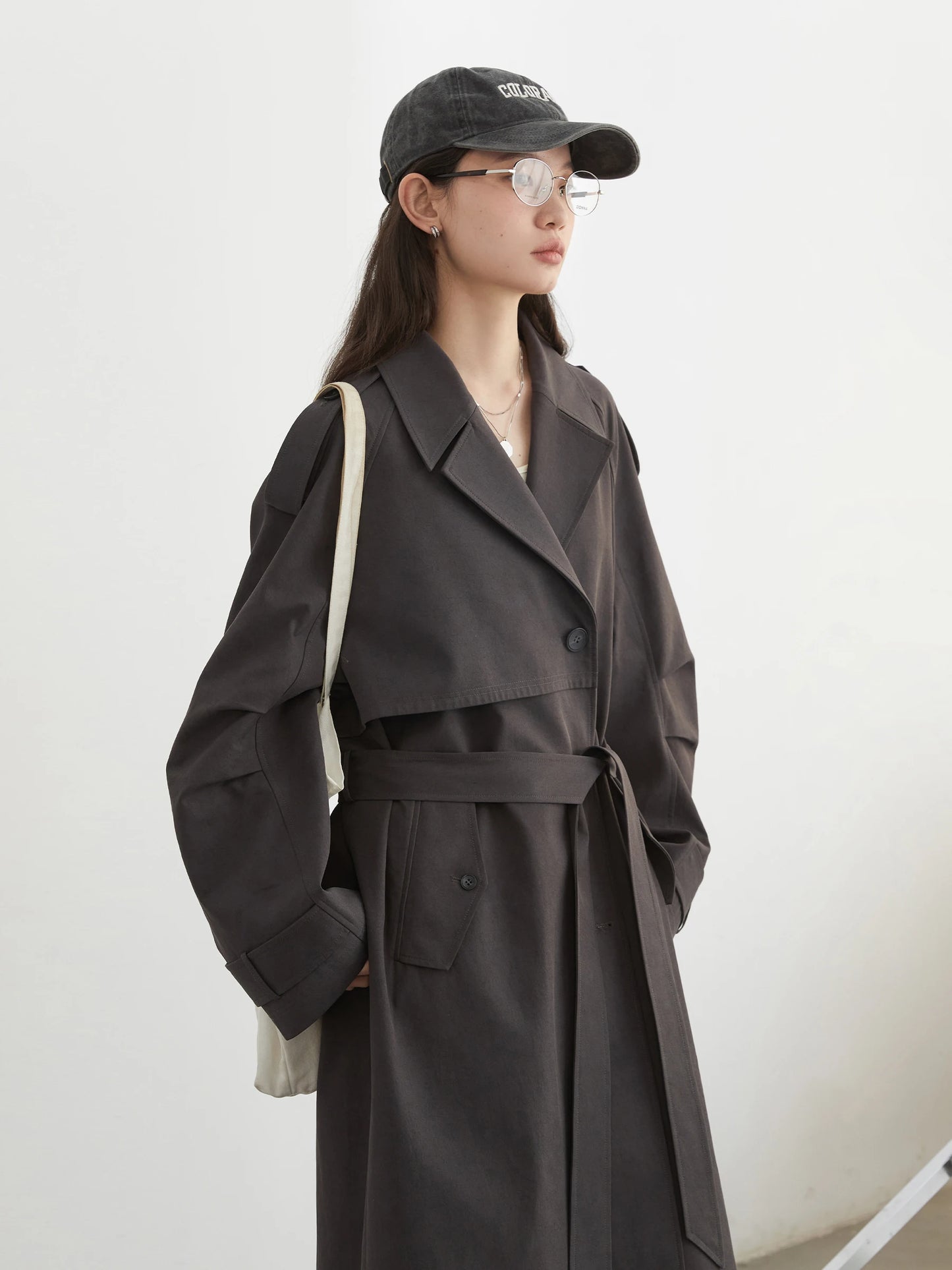 CHIC VEN Fashion Women Trench Coat Single Breasted Loose Casual New Belt Long Female Windbreaker Ladies Coat Spring Autumn 2025