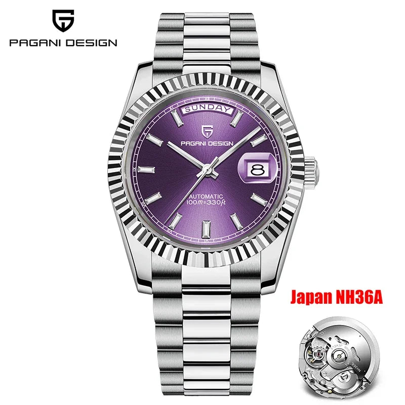 PAGANI DESIGN DD40 Men's Watches Rose Gold Luxury NH36A Mechanical Wristwatches Automatic Watch For Men Waterproof Sports Clock