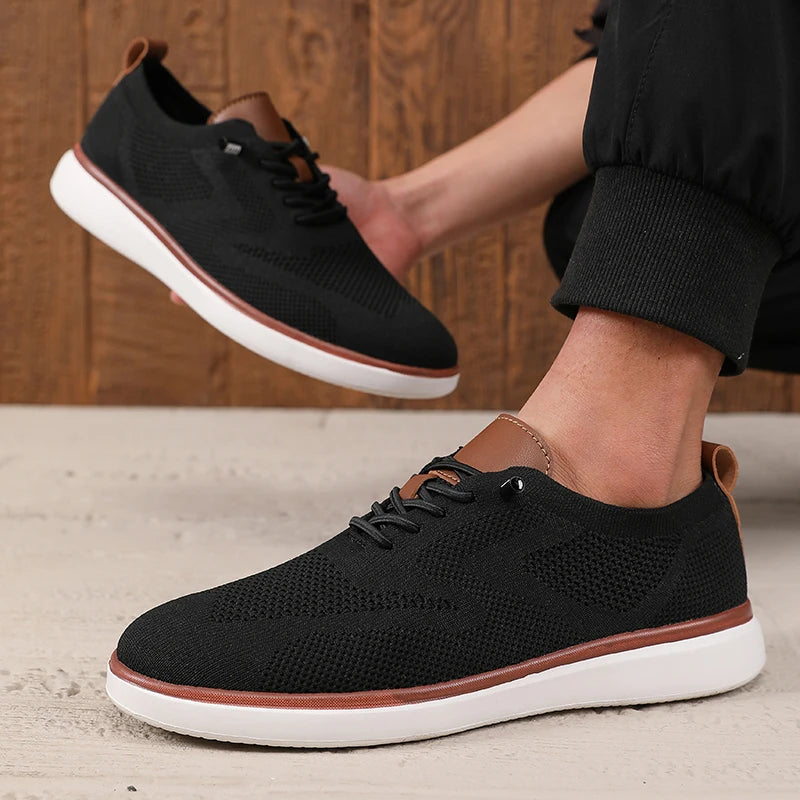 Comfortable Men's Shoes Lightweight Breathable Mesh Fabric High Quality Trendy Shoes Outdoor Commuting Versatile Hiking Shoes