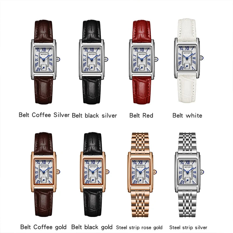 New Pagani Designs Quartz Watches For Woman Simple Rectangle Woman Watch Brown Leather Band Gifts Reloj Mujer relojes para damas