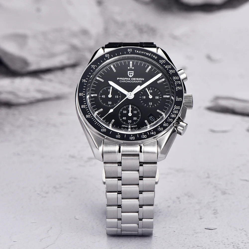 PAGANI DESIGN Moon Mens Watch Chronometer Sapphire Mirror Sports Quartz Watch For Men Waterproof Luminous Relogio Masculino 2025