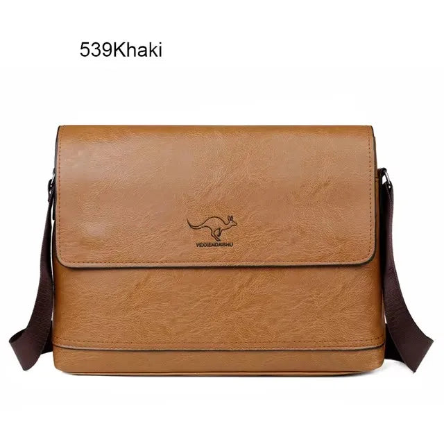 Men Shoulder Bag For IPAD Leather Business Handbag Men Messenger Bag Large Side Sling Bag Fashion Man Crossbody Briefcase