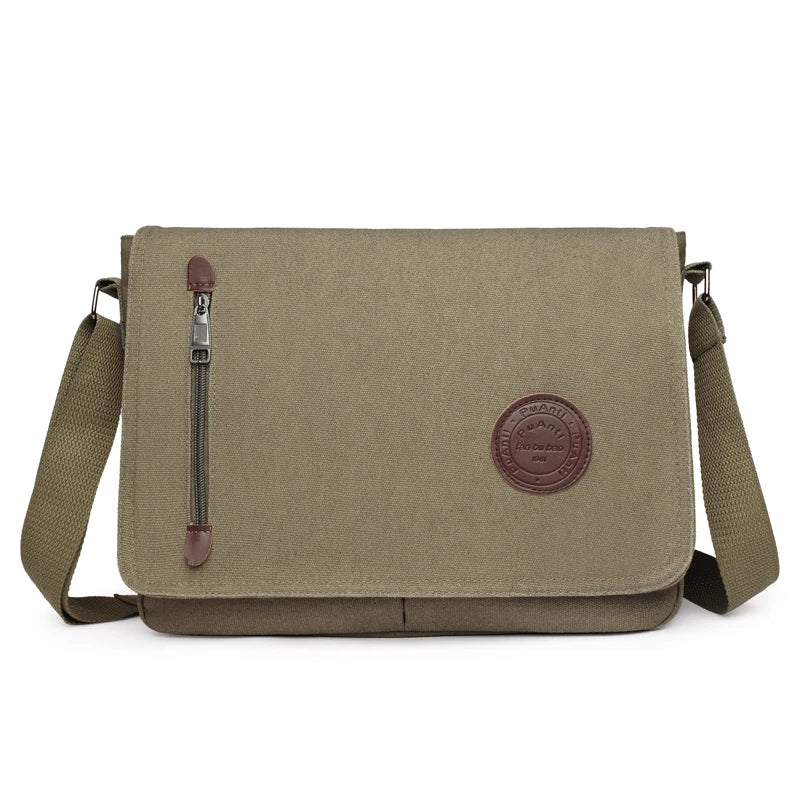 Men Canvas Shoulder Bag Simple Practical Leisure Messenger Bags Male School Tote Sport Crossbody Designer Heren Crossbag Handbag