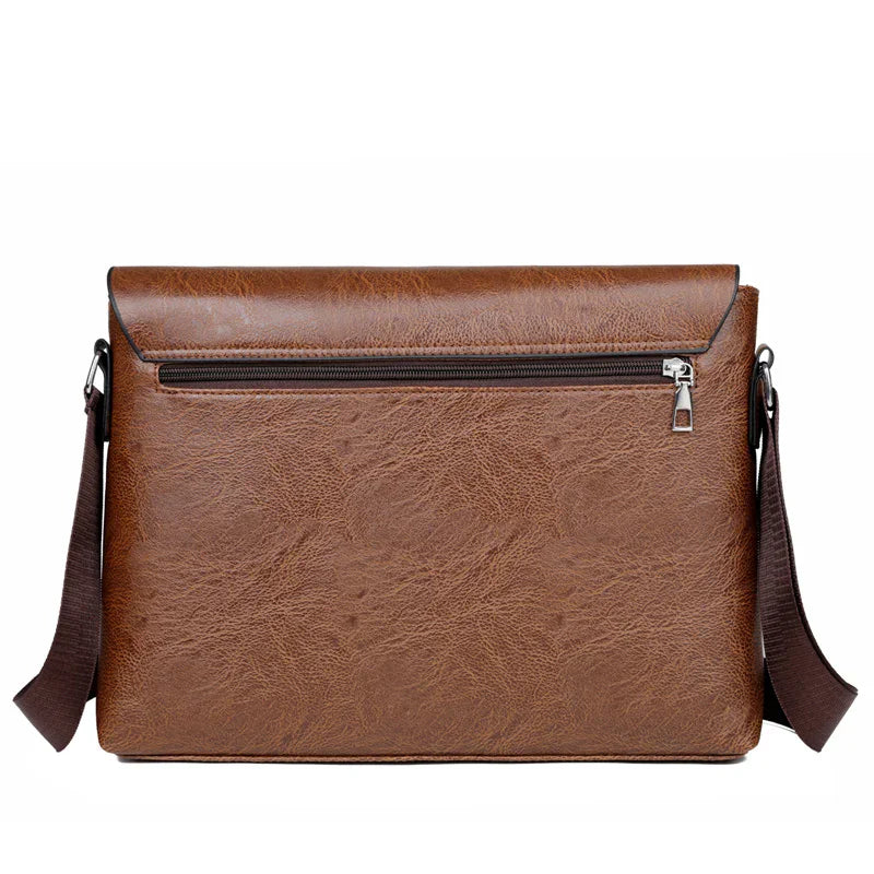 Men Shoulder Bag For IPAD Leather Business Handbag Men Messenger Bag Large Side Sling Bag Fashion Man Crossbody Briefcase