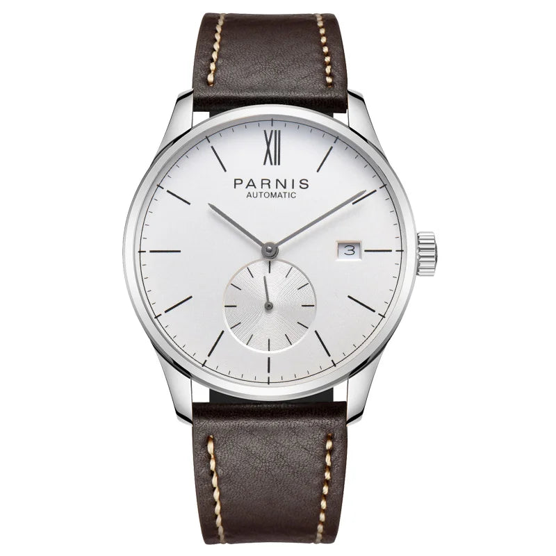 Parnis Mechanical Watches Minimalist Watch for Men Wristwatch Luxury Waterproof Automatic hombre Relogio Masculino Calendar 2025