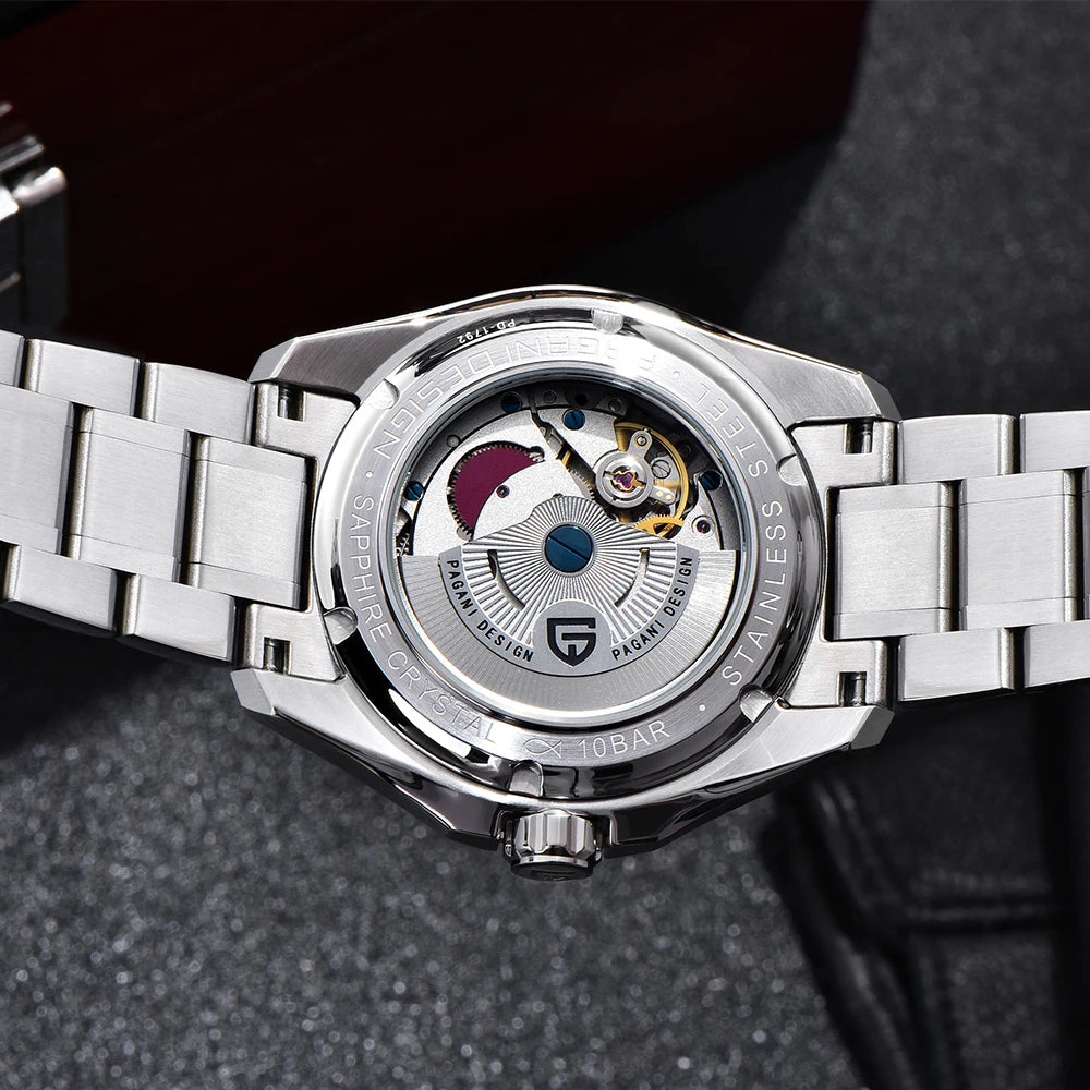 PAGANI DESIGN New 39mm Desert Texture Luxury Business Men's Watch GMT Automatic Mechanical Sapphire 100M Waterproof Night Light