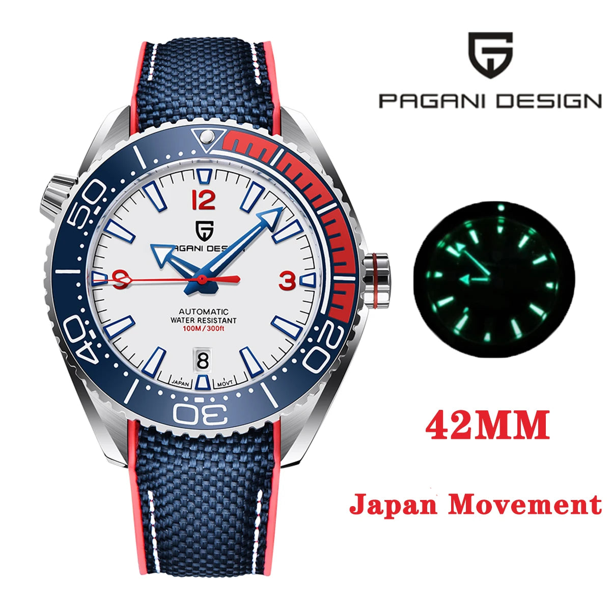PAGANI DESIGN Top Brand Sports Men Mechanical Wristwatch Ceramic Bezel Waterproof Automatic Watch New Sapphire Glass Watches Men