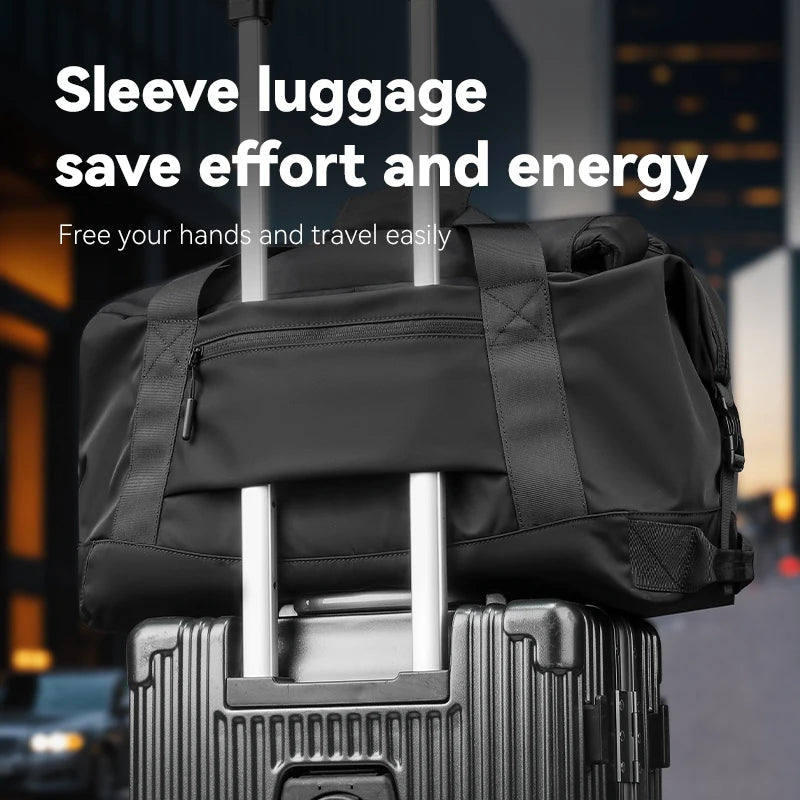 Mark Ryden 30L Waterproof Travel Duffel Bag – 3-in-1 Convertible holdall Handbag for Men & Women with Dry-Wet Separation
