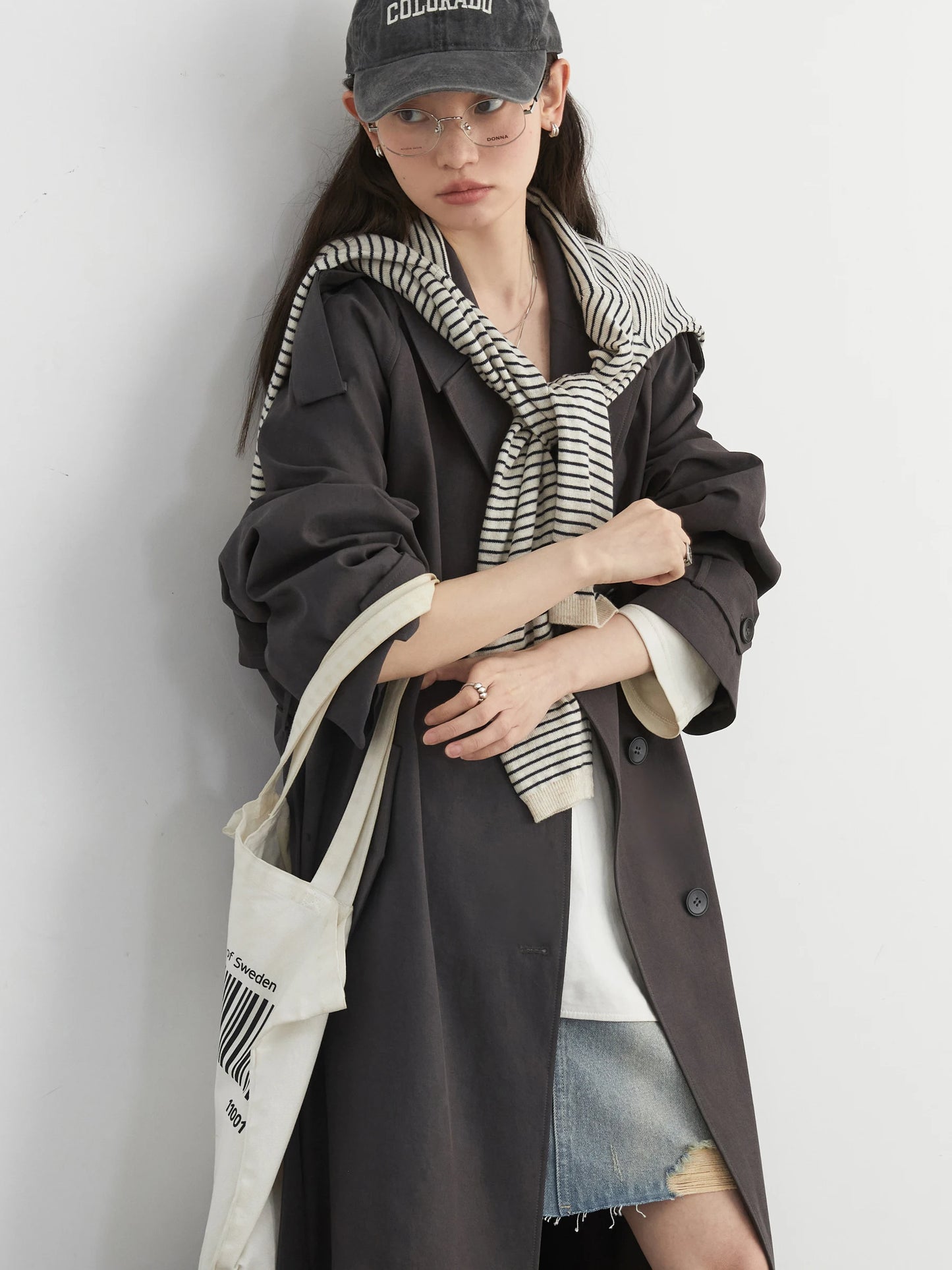 CHIC VEN Fashion Women Trench Coat Single Breasted Loose Casual New Belt Long Female Windbreaker Ladies Coat Spring Autumn 2025